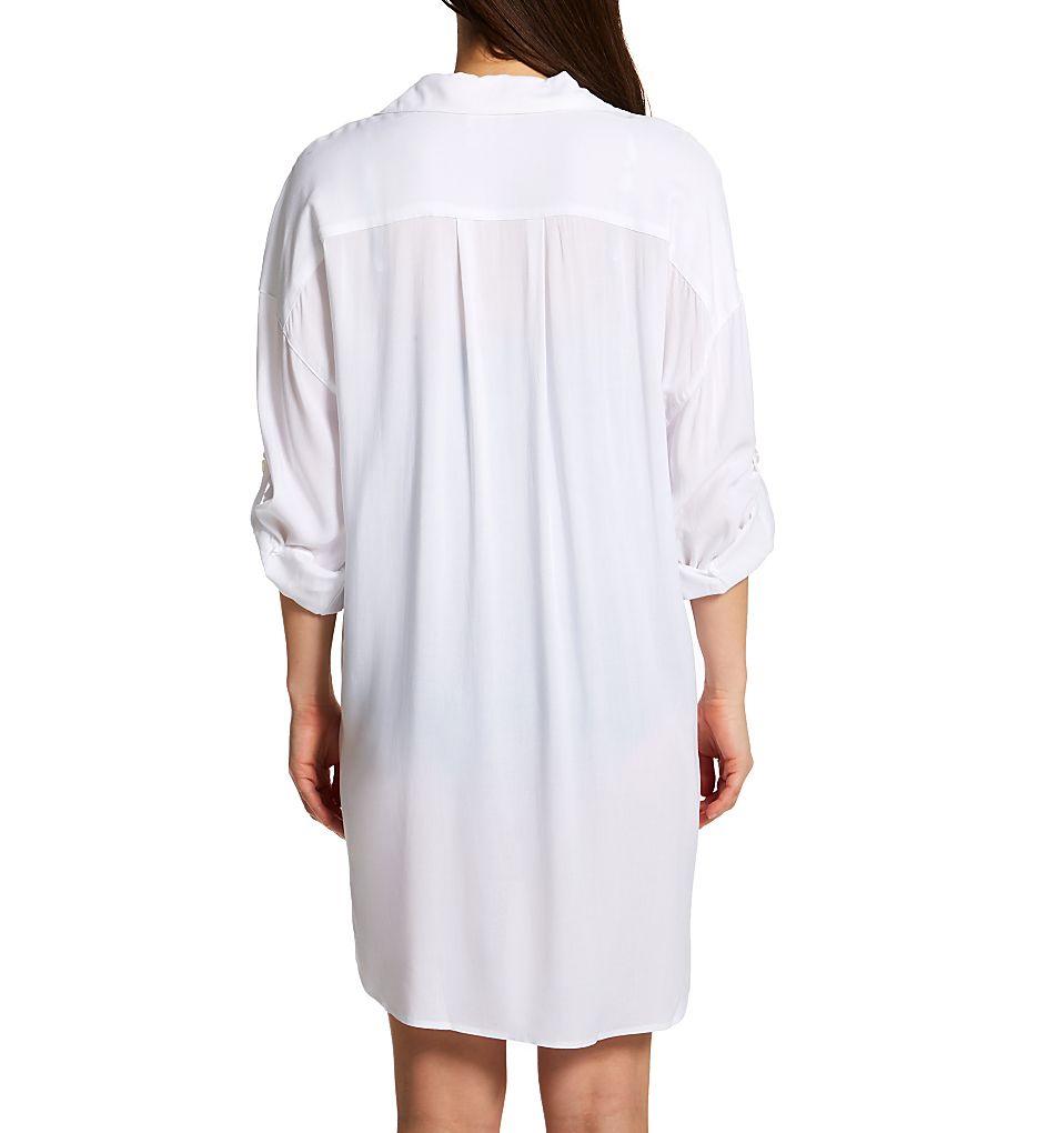  Live In Color Boyfriend Button Down Shirt Cover Up