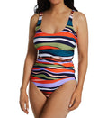  Sandy Waves Scoop Neck Bra Back One Piece Swimsuit