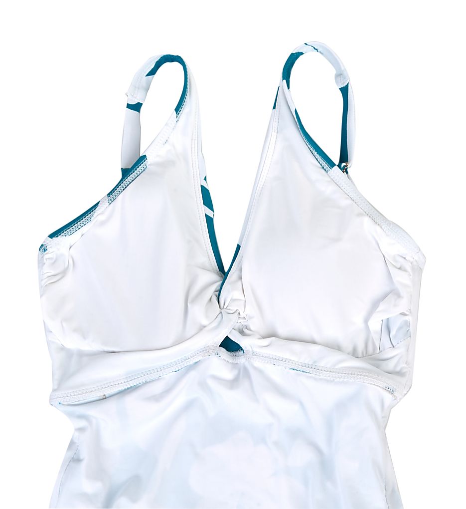  Mari Botanical Cut Out Twist One Piece Swimsuit