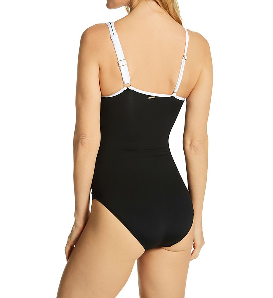  Meshing Around Shirred One Shoulder Swimsuit