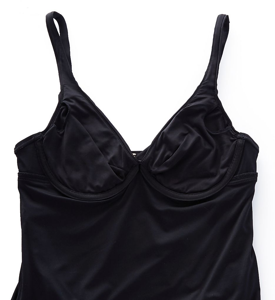  Live In Color Underwire Plunge Tankini Swim Top