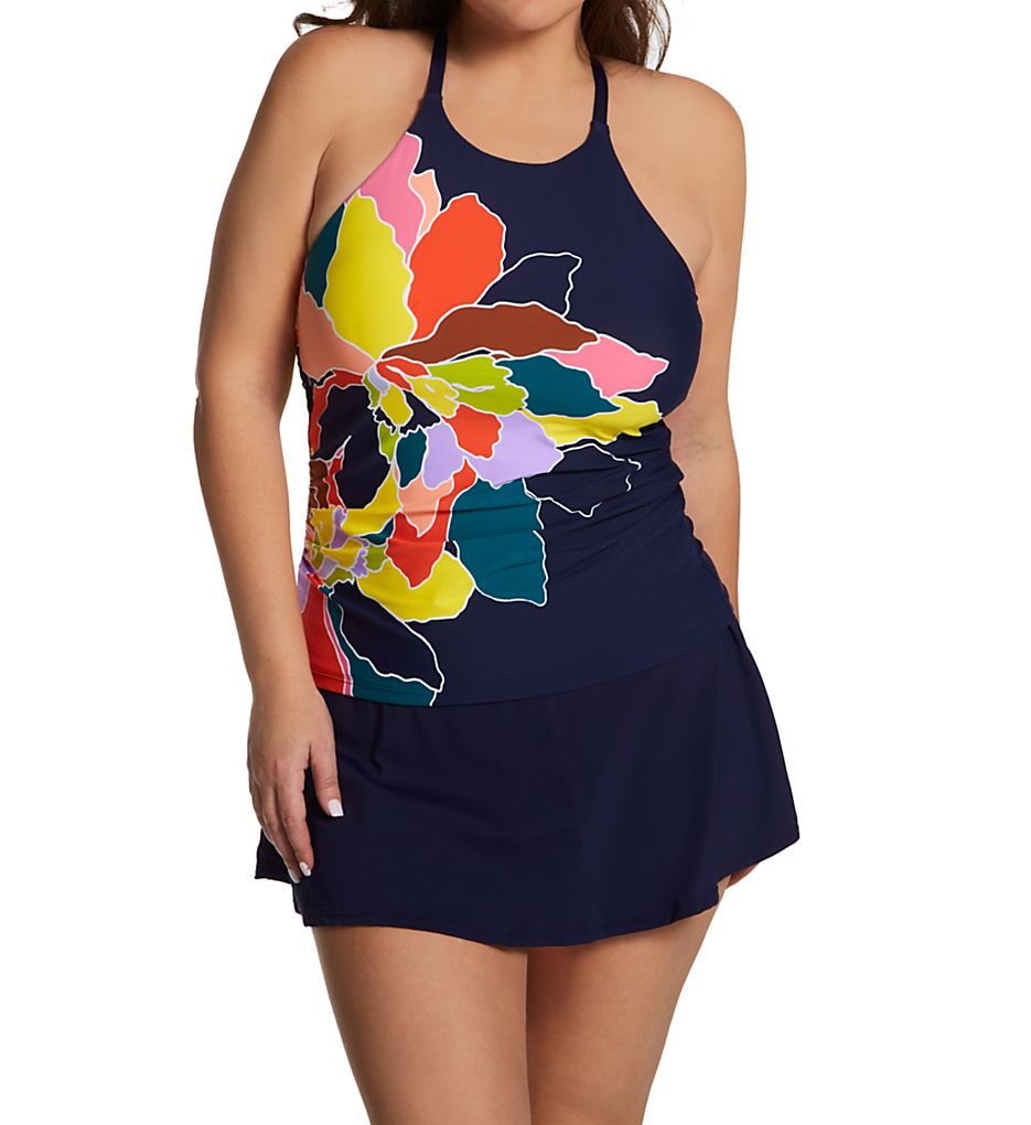  Plus Size Live In Color Rock Skirt Swim Bottom