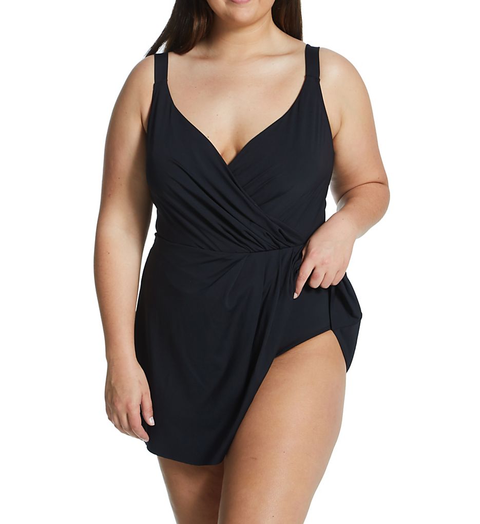  Plus Size Live In Color Surplice Mio Swim Dress