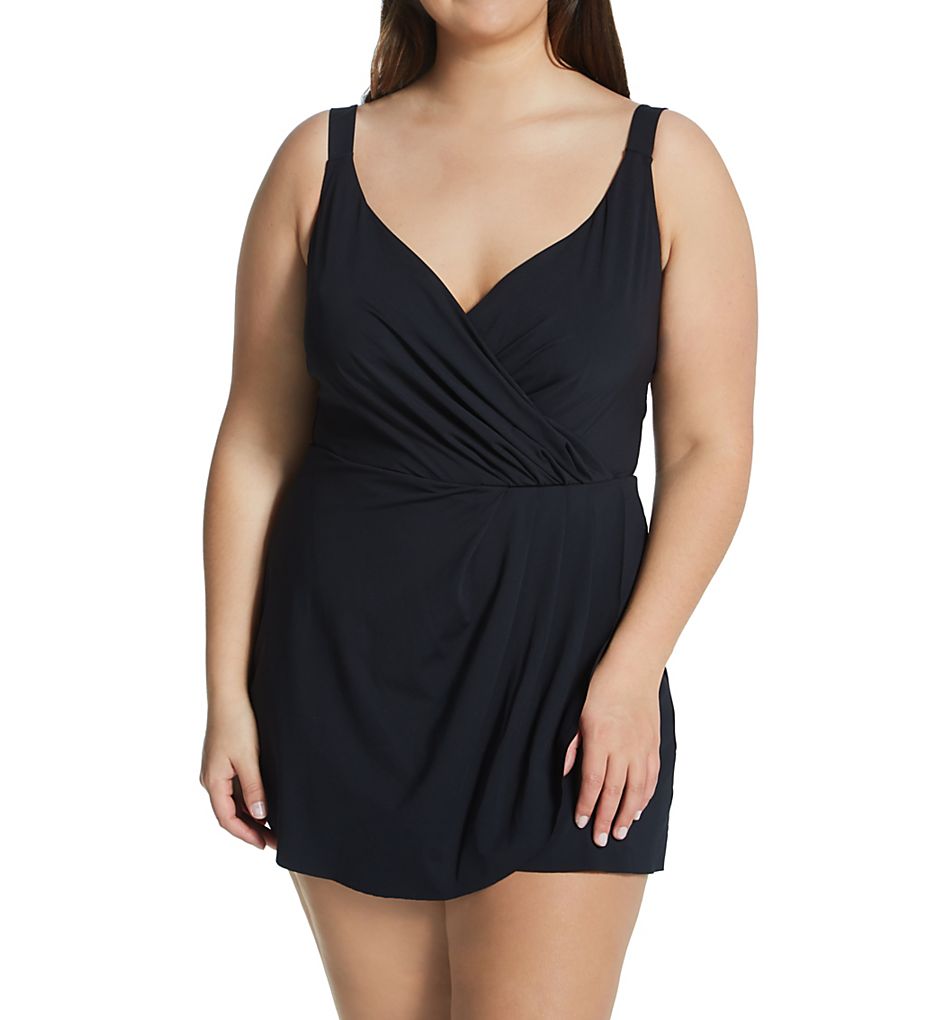  Plus Size Live In Color Surplice Mio Swim Dress