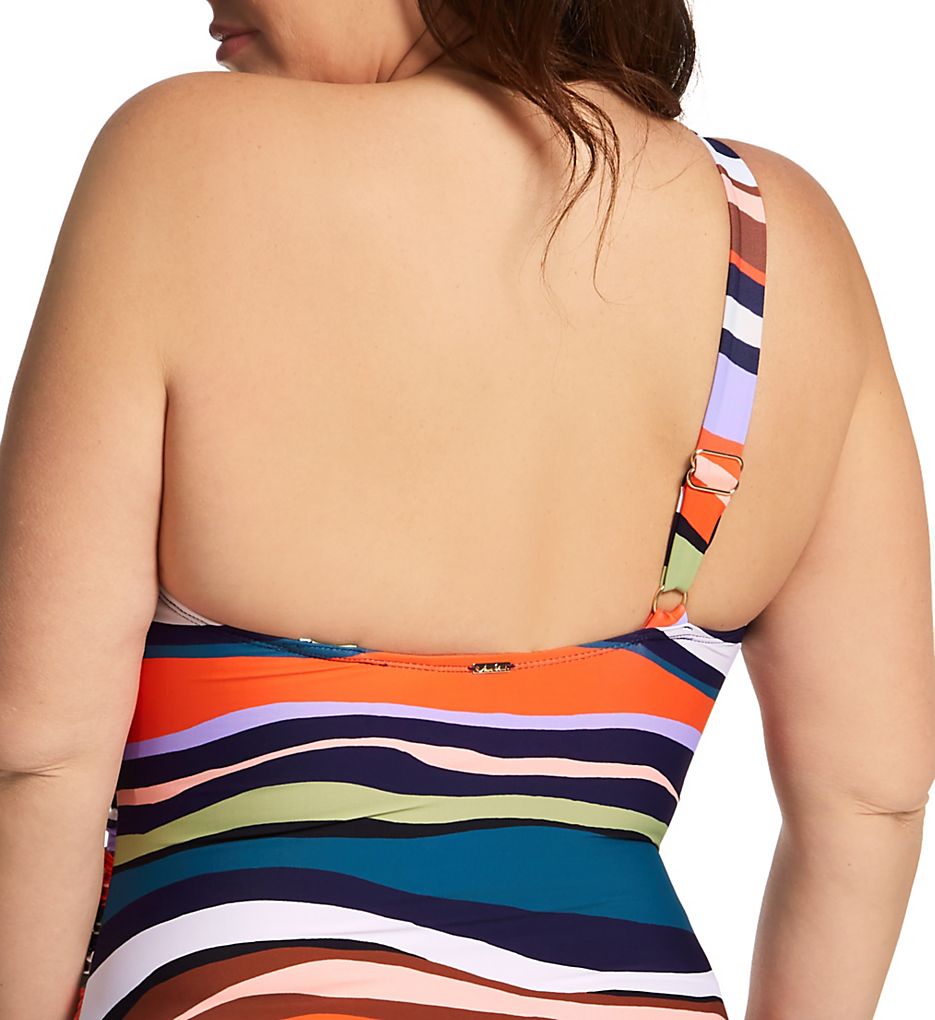  Plus Sandy Waves Asymmetric One Piece Swimsuit
