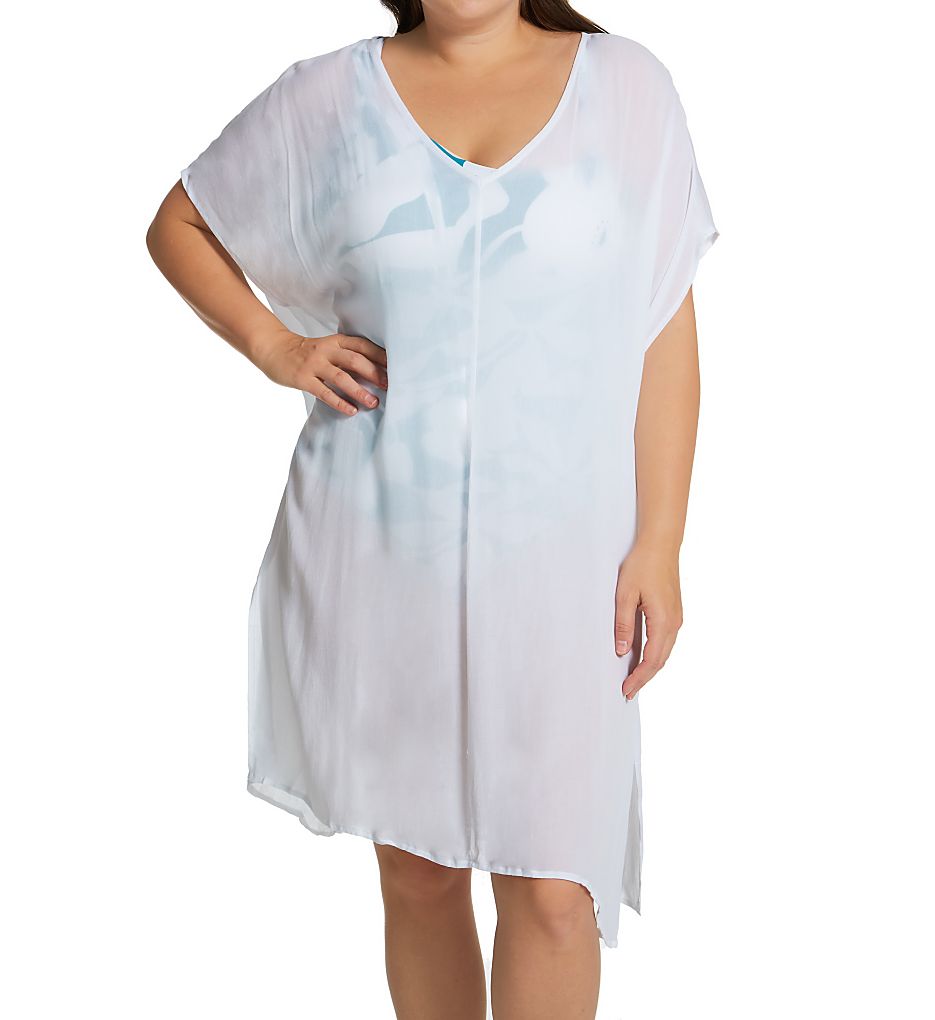  Plus Size Mari Botanical One Shoulder Swimsuit