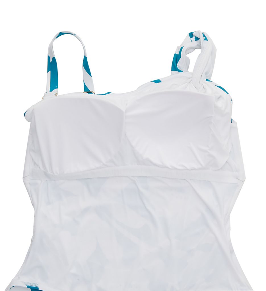 Plus Size Mari Botanical One Shoulder Swimsuit