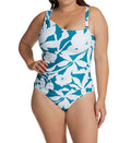  Plus Size Mari Botanical One Shoulder Swimsuit
