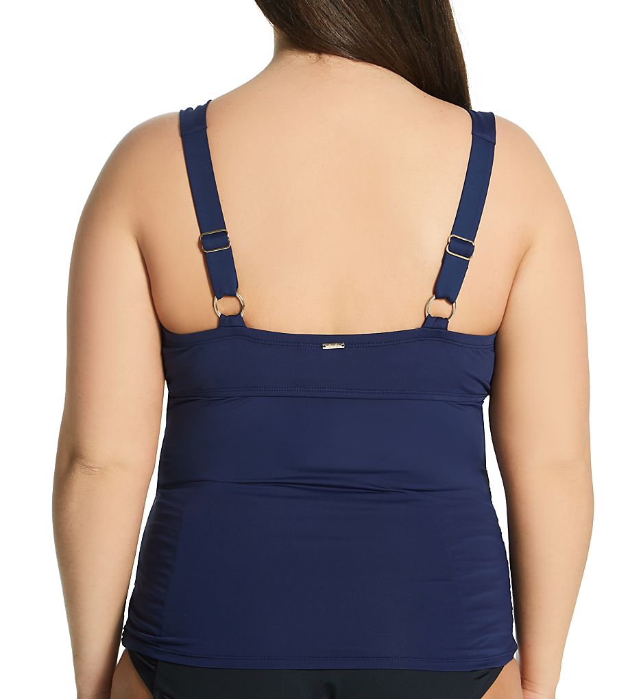  Plus Size Live In Color Twist OTS Tankini Swim Top