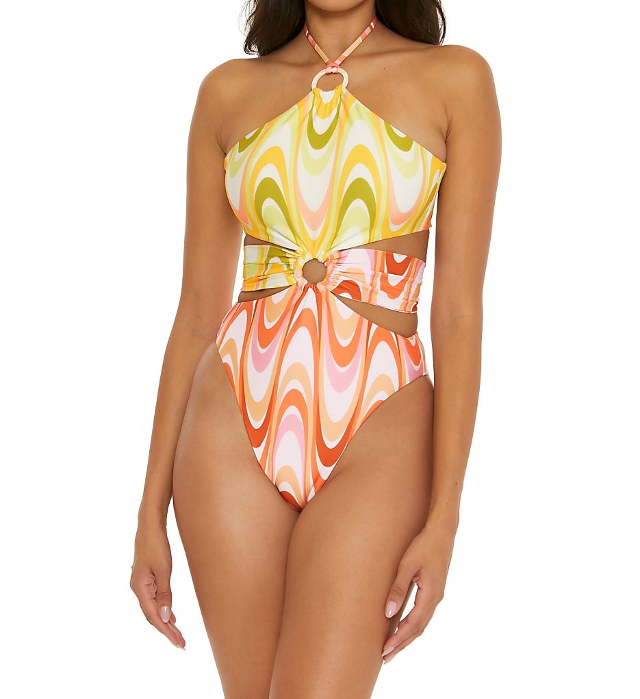  Whirlpool Margot High Neck Halter 1 Pc Swimsuit