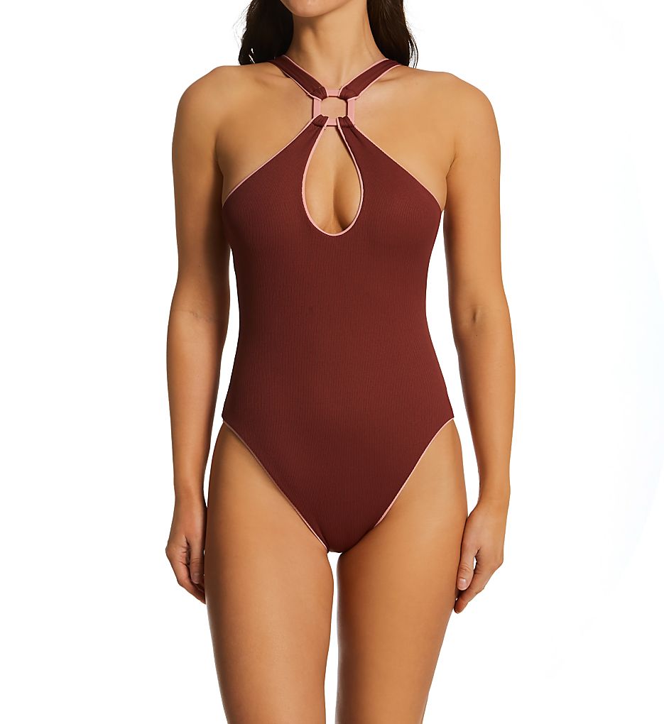  Modern Edge Mikayla High Neck One Piece Swimsuit