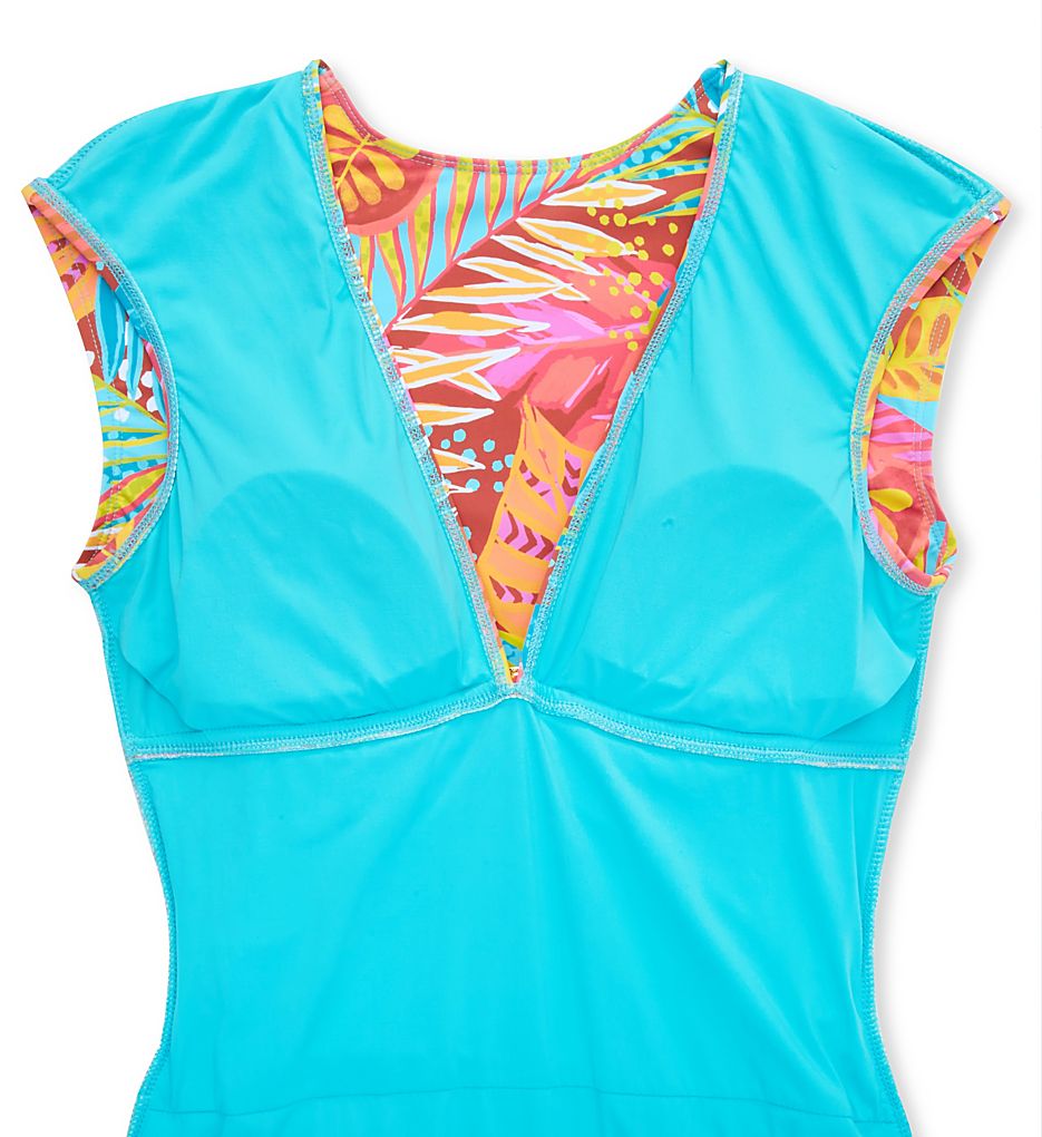  The Heat Is On Cap Sleeve Mio One Piece Swimsuit
