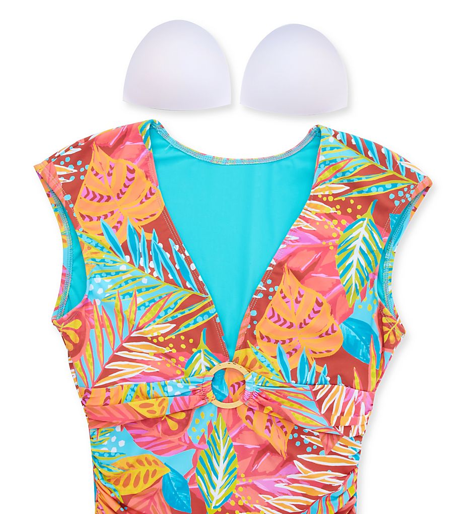  The Heat Is On Cap Sleeve Mio One Piece Swimsuit