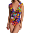  Night Safari Cap Sleeve Mio One Piece Swimsuit