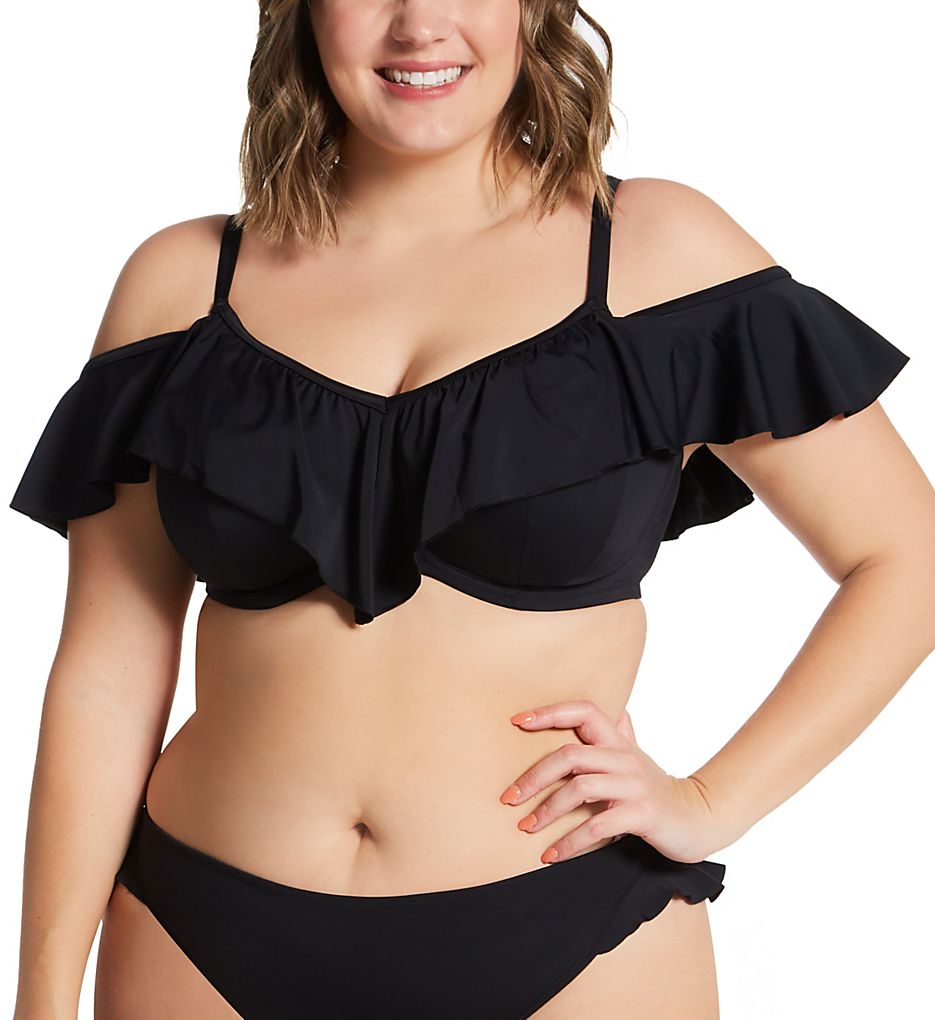 ELOMI Plain Sailing Solid Underwire Bikini Swim Top