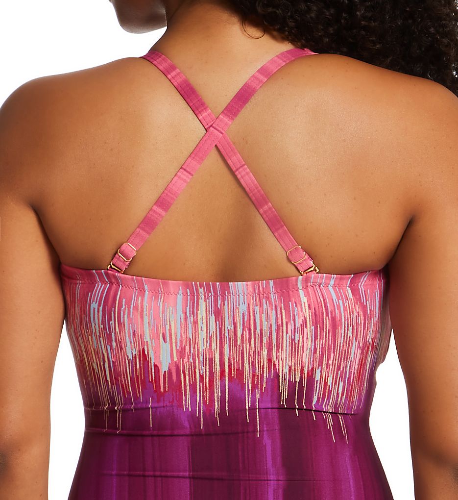  Moroccan Sky Bandeau One Piece Swimsuit