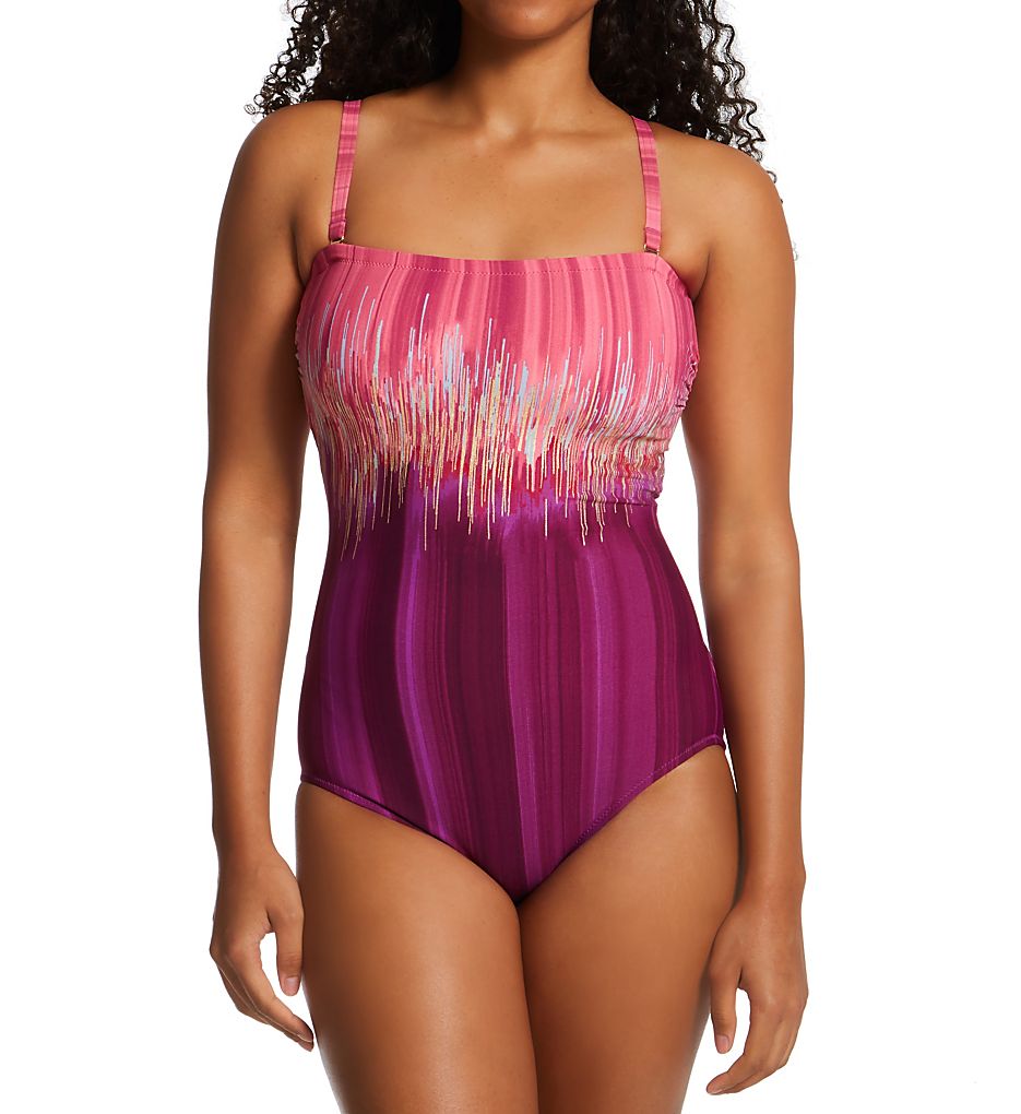  Moroccan Sky Bandeau One Piece Swimsuit