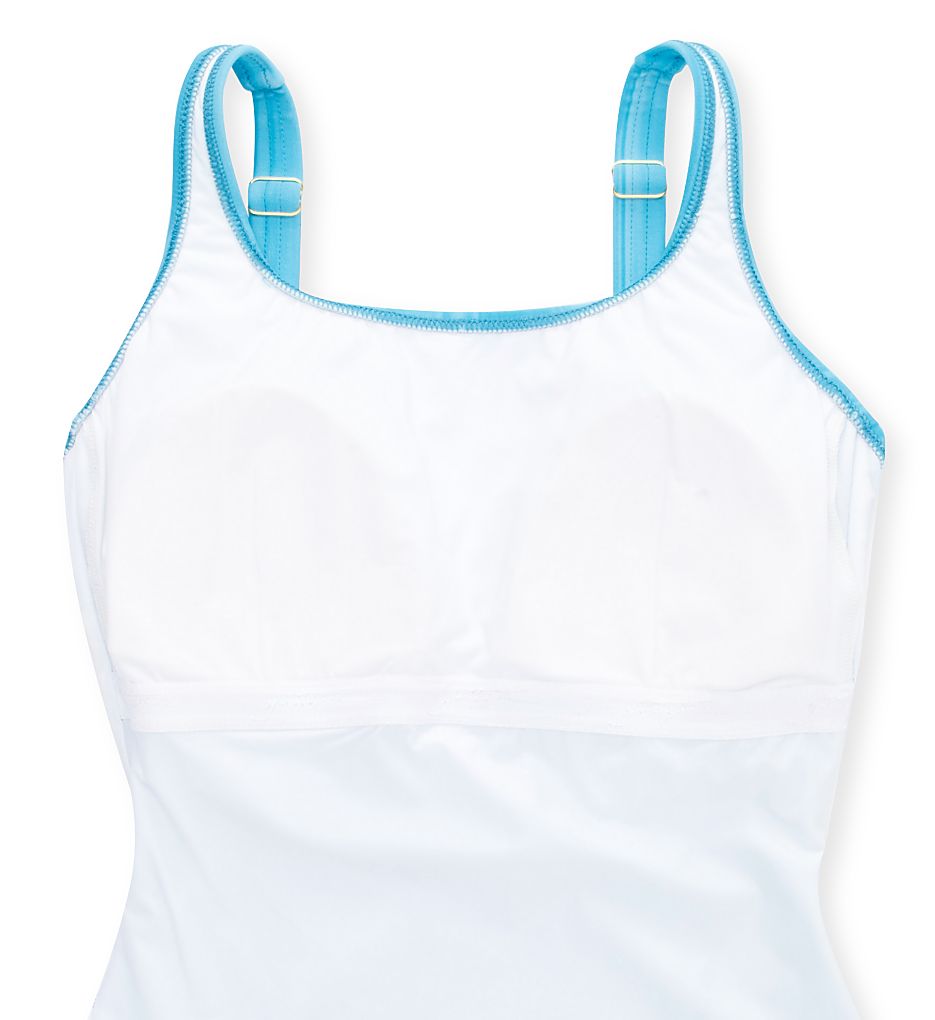  Moroccan Sky Scoop Neck One Piece Swimsuit