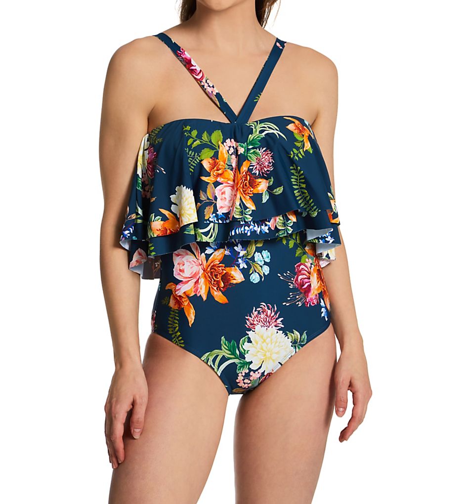 Jantzen Floral Enchantment Clair One Piece Swimsuit
