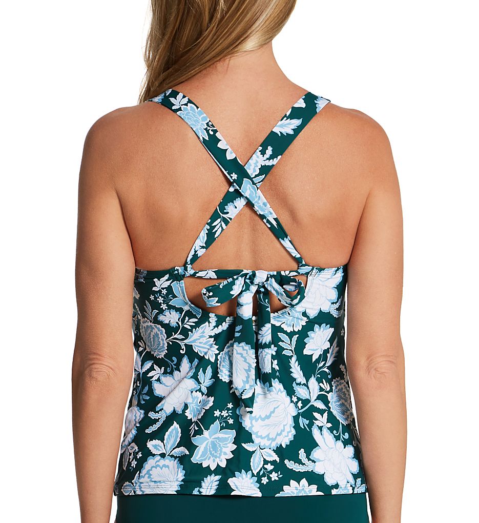 Jantzen Garden Blossom Violet X-Back Tankini Swim Top