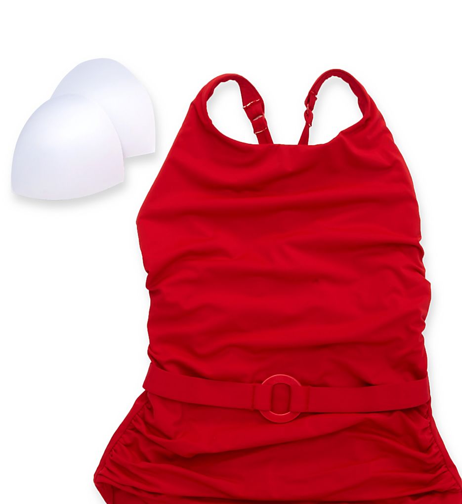 Jantzen Solids Jackie High Neck One Piece Swimsuit