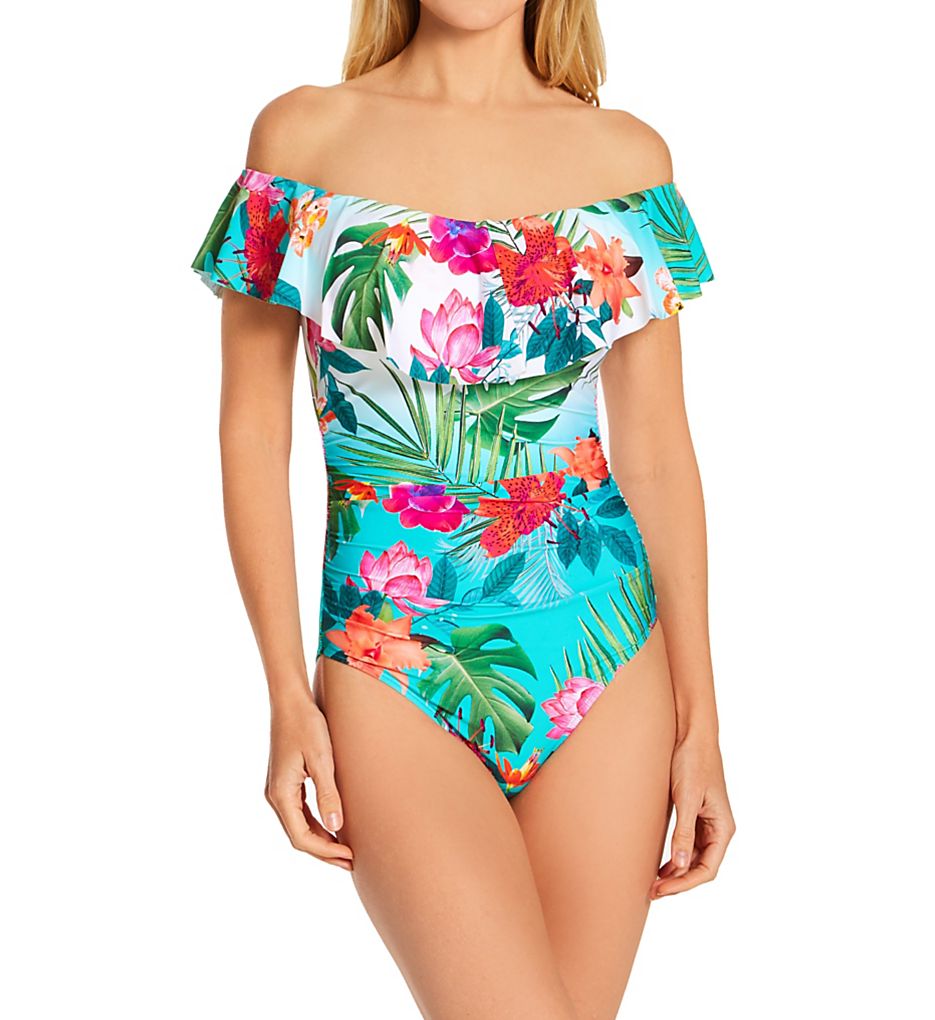  Tropicalia Off Shoulder Mio One Piece Swimsuit