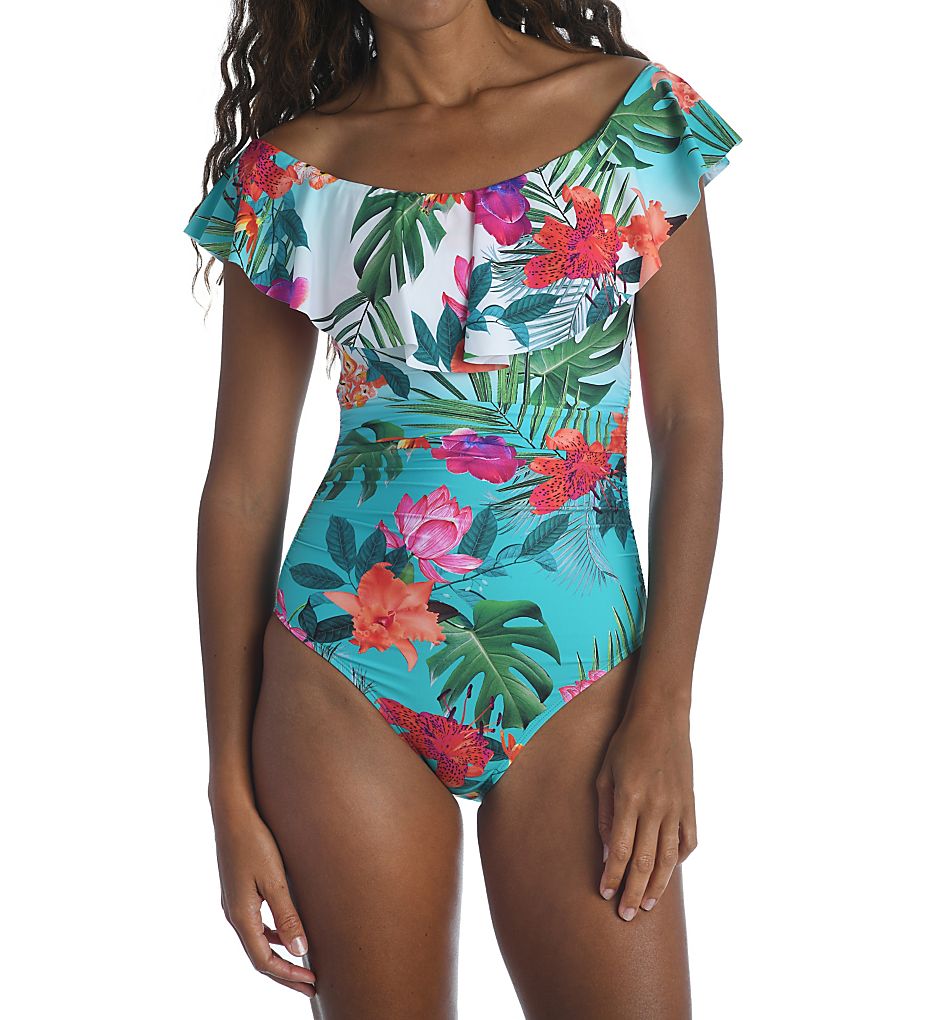  Tropicalia Off Shoulder Mio One Piece Swimsuit