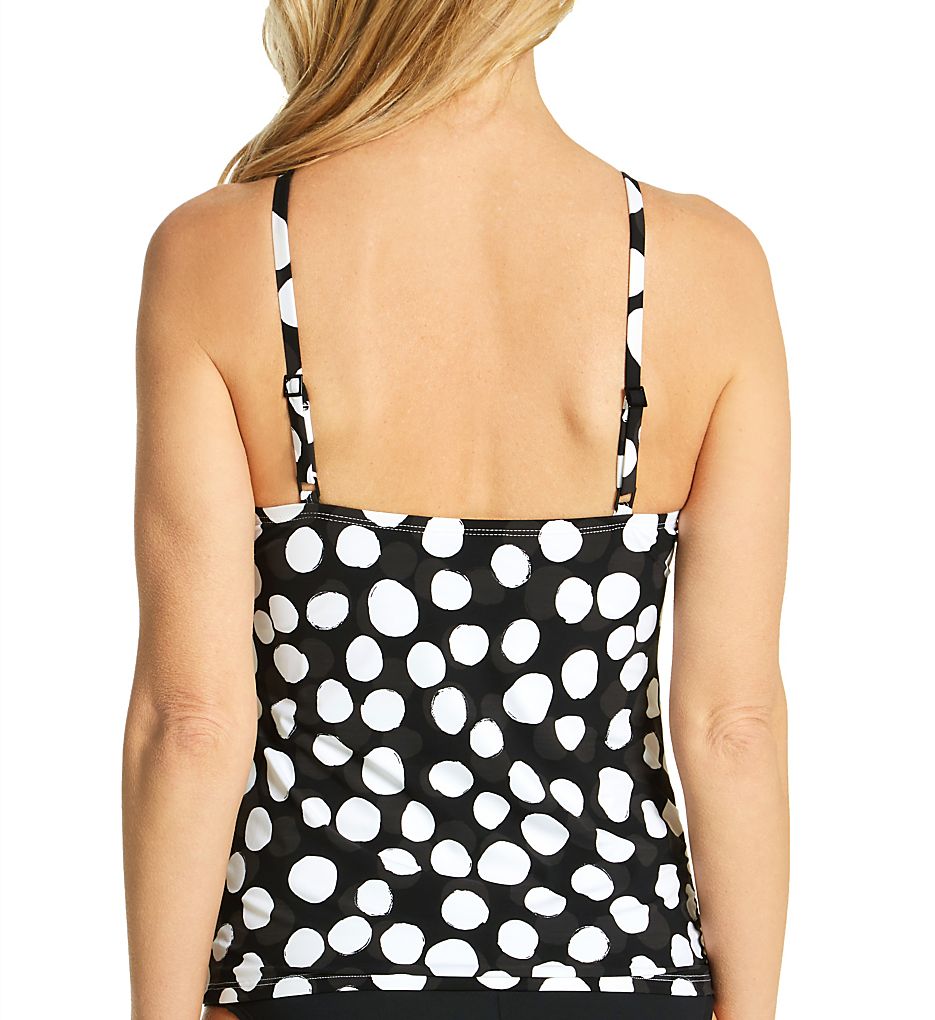 Mod For Dot Keyhole High Neck Tankini Swim Top