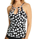  Mod For Dot Keyhole High Neck Tankini Swim Top