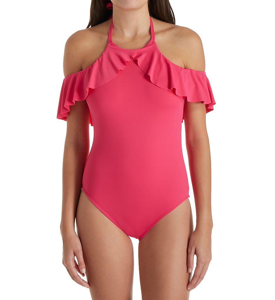  Island Goddess Off The Shoulder One Piece Swimsuit
