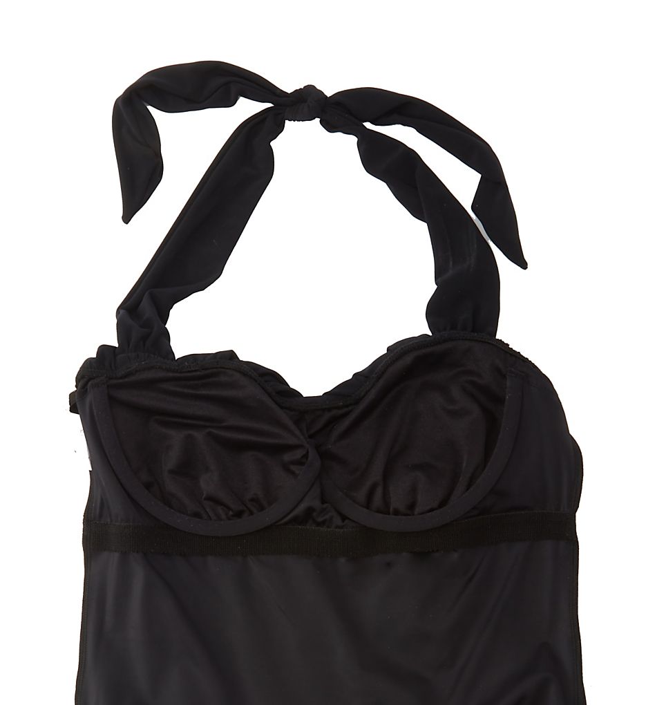  Drape Solids Brooke Romper One Piece Swimsuit