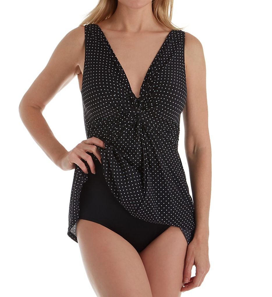 Miraclesuit Pin Point Marais Wireless One Piece Swim Dress