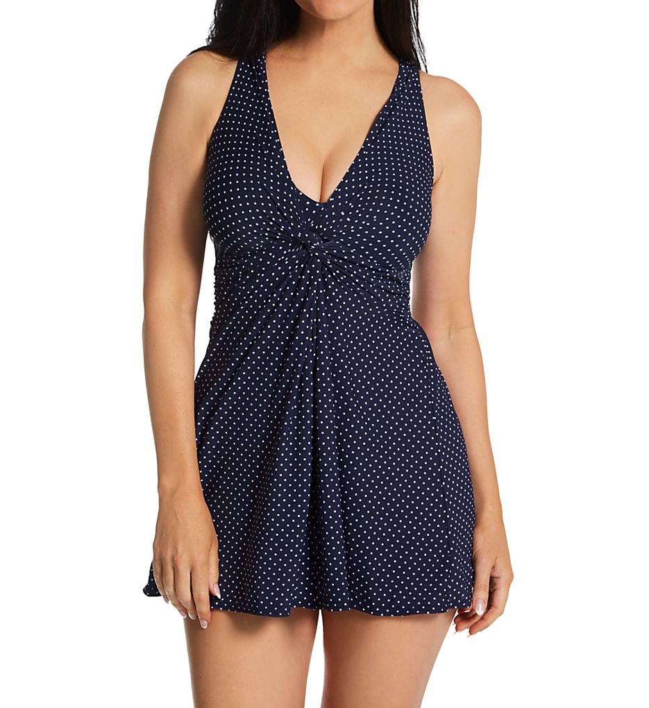 Miraclesuit Pin Point Marais Wireless One Piece Swim Dress