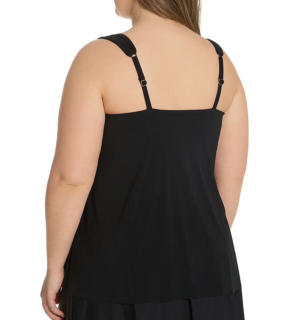 Miraclesuit Plus Size Razzle Dazzle Underwire Tankini Swim Top