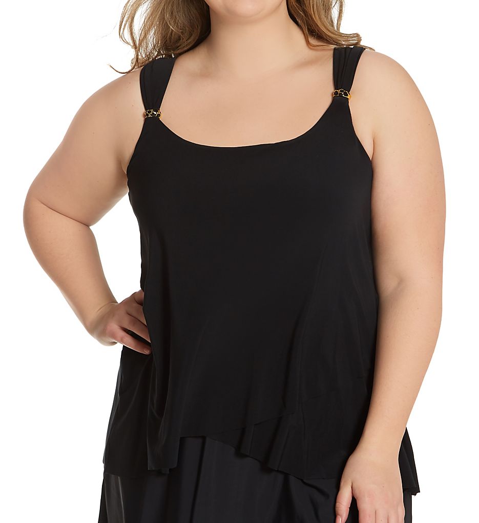 Miraclesuit Plus Size Razzle Dazzle Underwire Tankini Swim Top