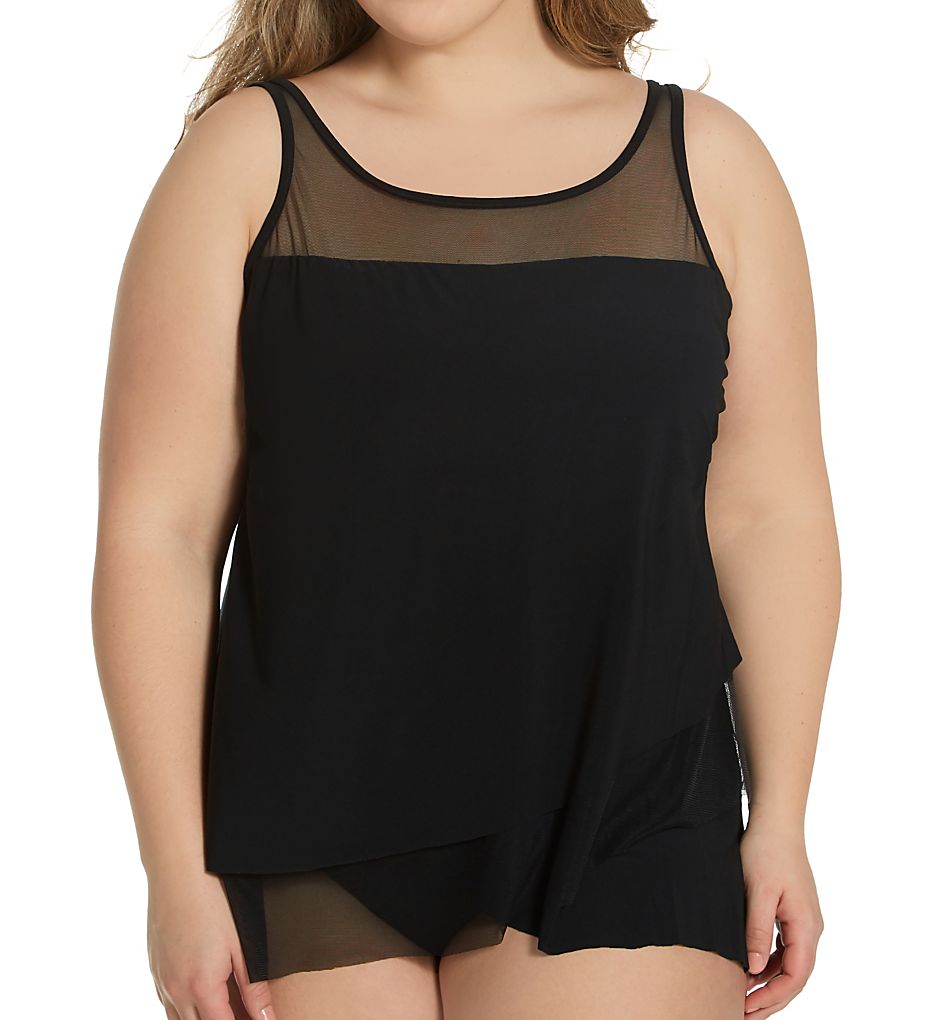 Miraclesuit Plus Size Mirage Underwire Tankini Swim Top
