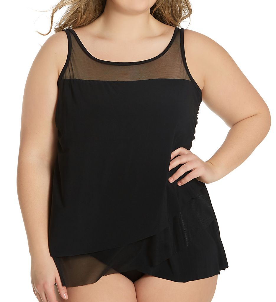 Miraclesuit Plus Size Mirage Underwire Tankini Swim Top