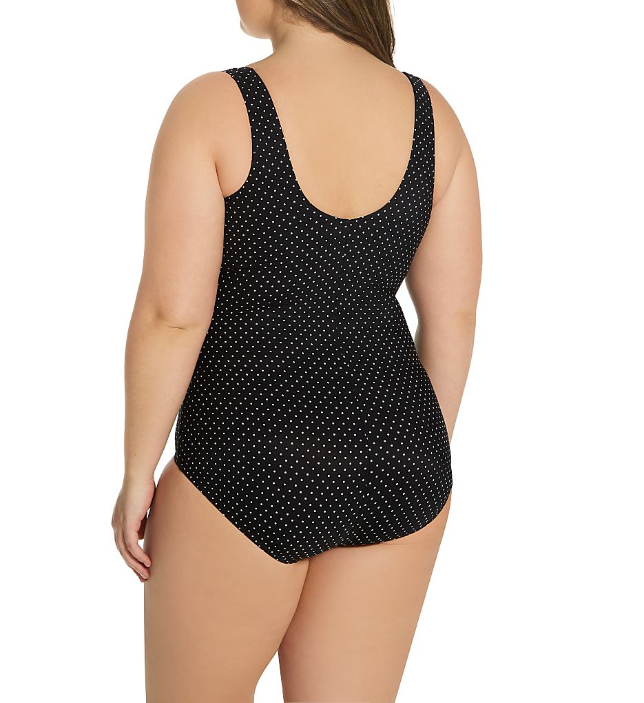 Miraclesuit Plus Size Pin Point Oceanus One Piece Swimsuit