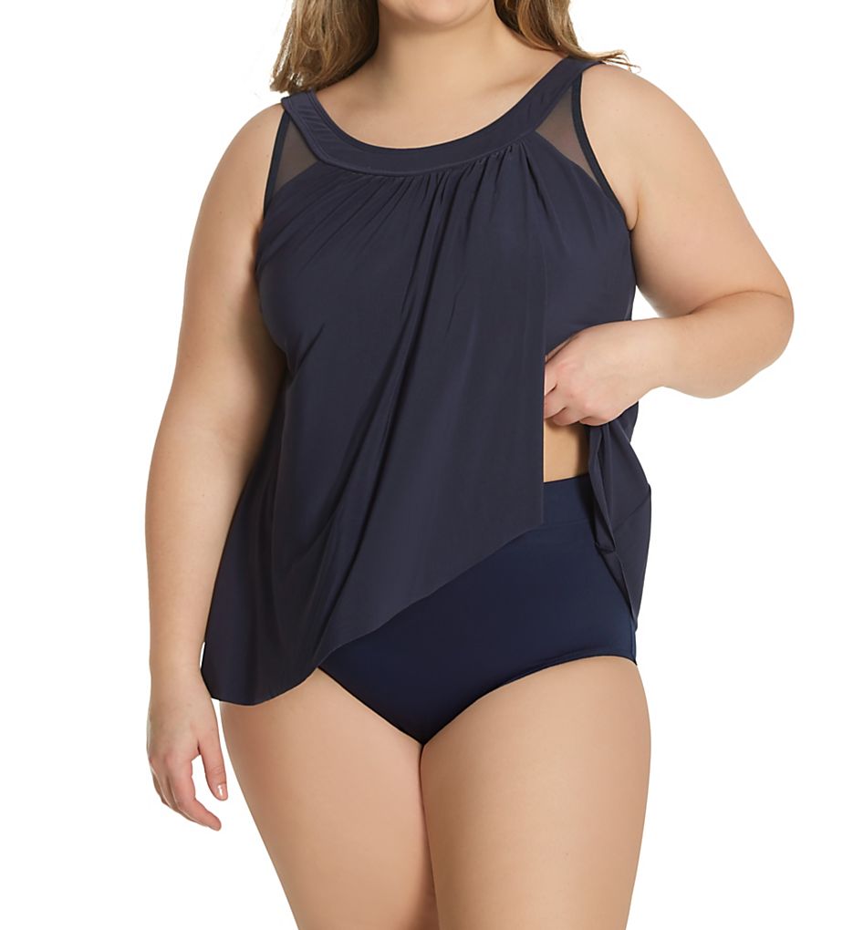 Miraclesuit Plus Size Ursula Underwire Tankini Swim Top