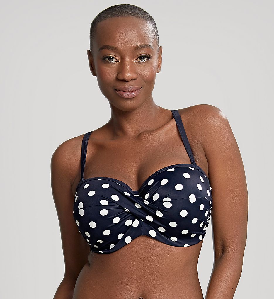 Panache Anya Riva Spot Twist Bandeau Bikini Swim Top