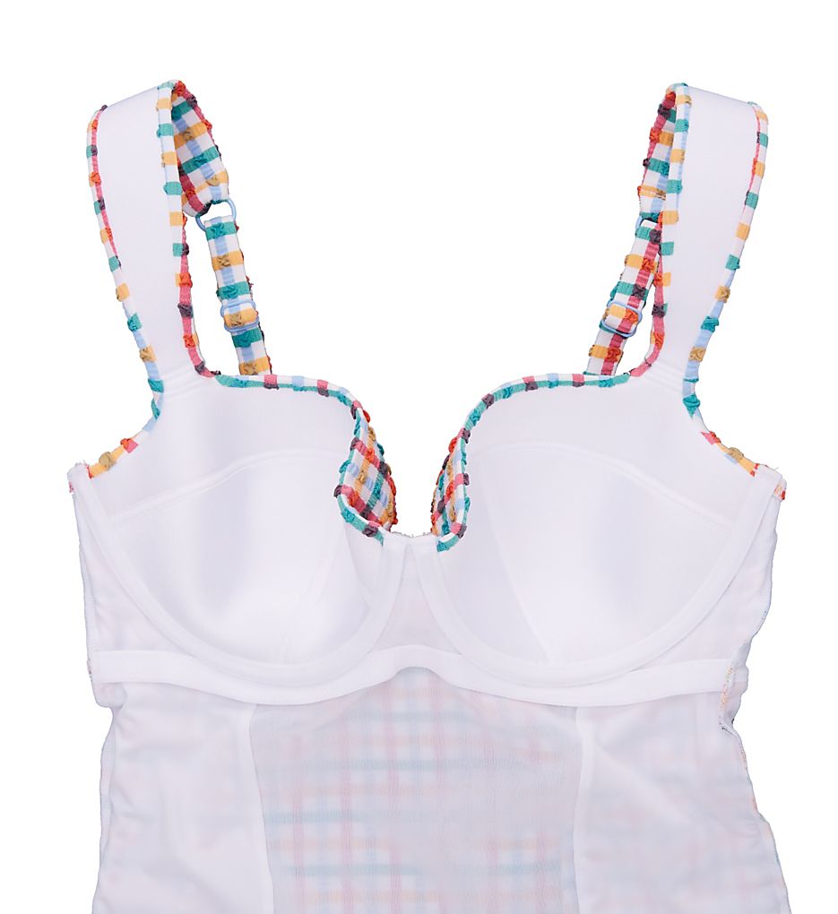 Panache Seersucker Monica Balcony Wide Strap Swimsuit