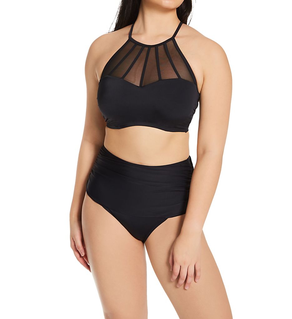 Pour Moi Space High Neck Underwire Cami Swim Top