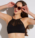 Pour Moi Space High Neck Underwire Cami Swim Top