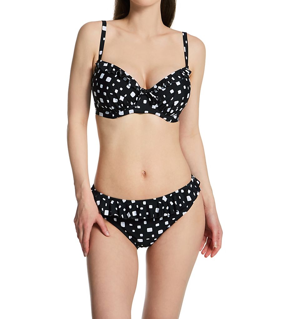 Pour Moi Cascade Underwire Lightly Padded Frill Swim Top