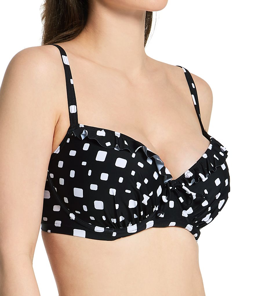 Pour Moi Cascade Underwire Lightly Padded Frill Swim Top