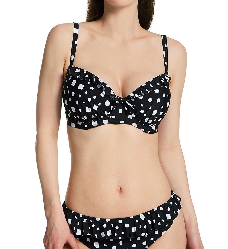 Pour Moi Cascade Underwire Lightly Padded Frill Swim Top