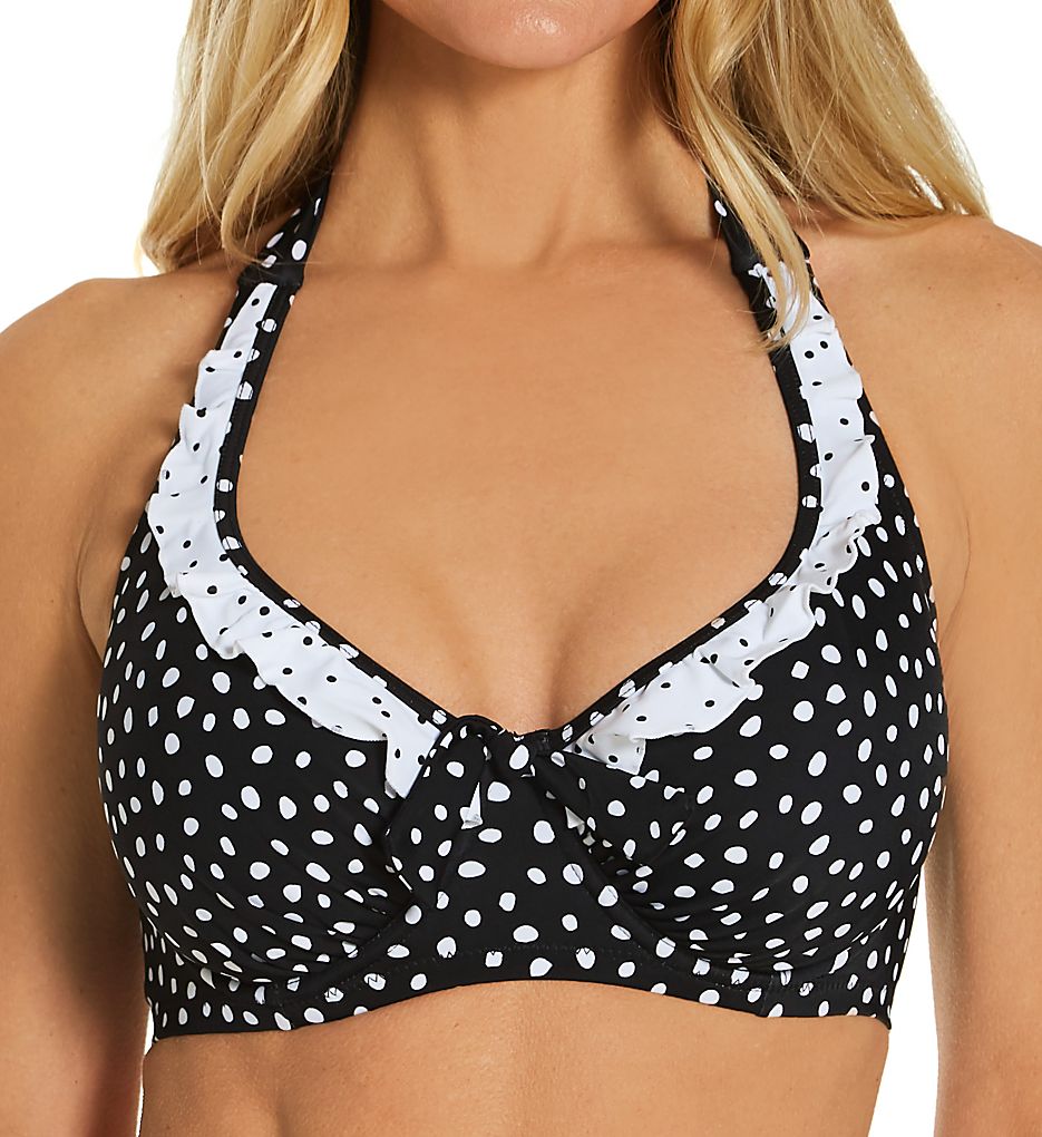 Pour Moi Hot Spots Halter Underwire Bikini Swim Top