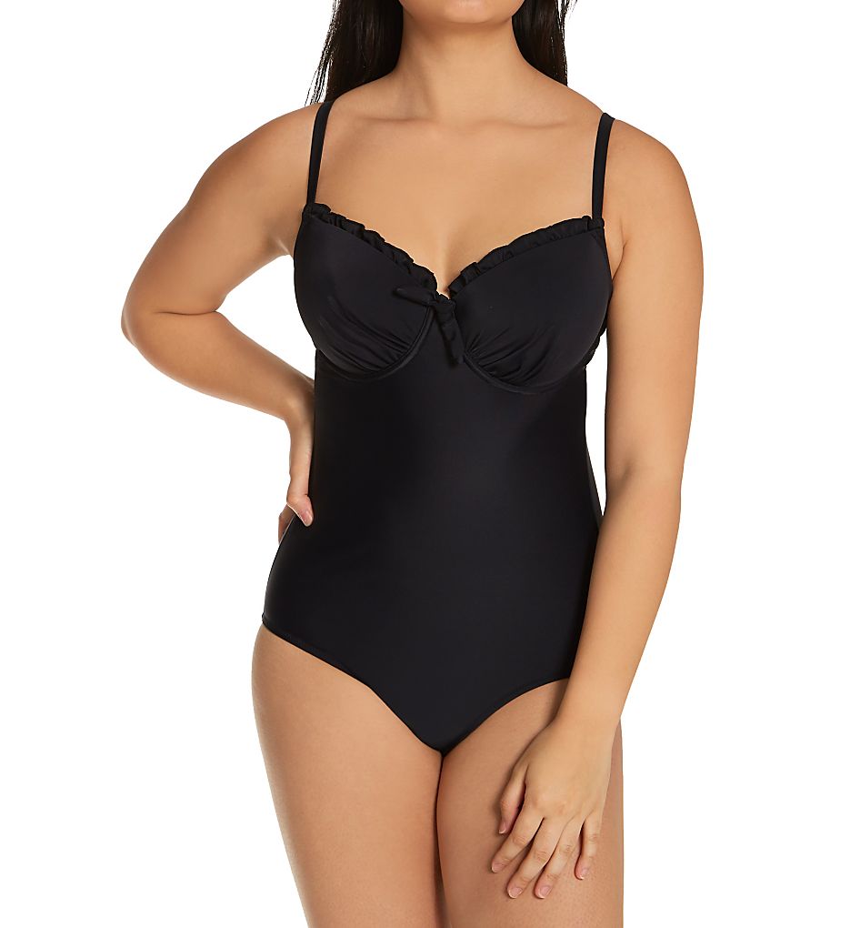 Pour Moi Splash Padded Underwire Control One Piece Swimsuit