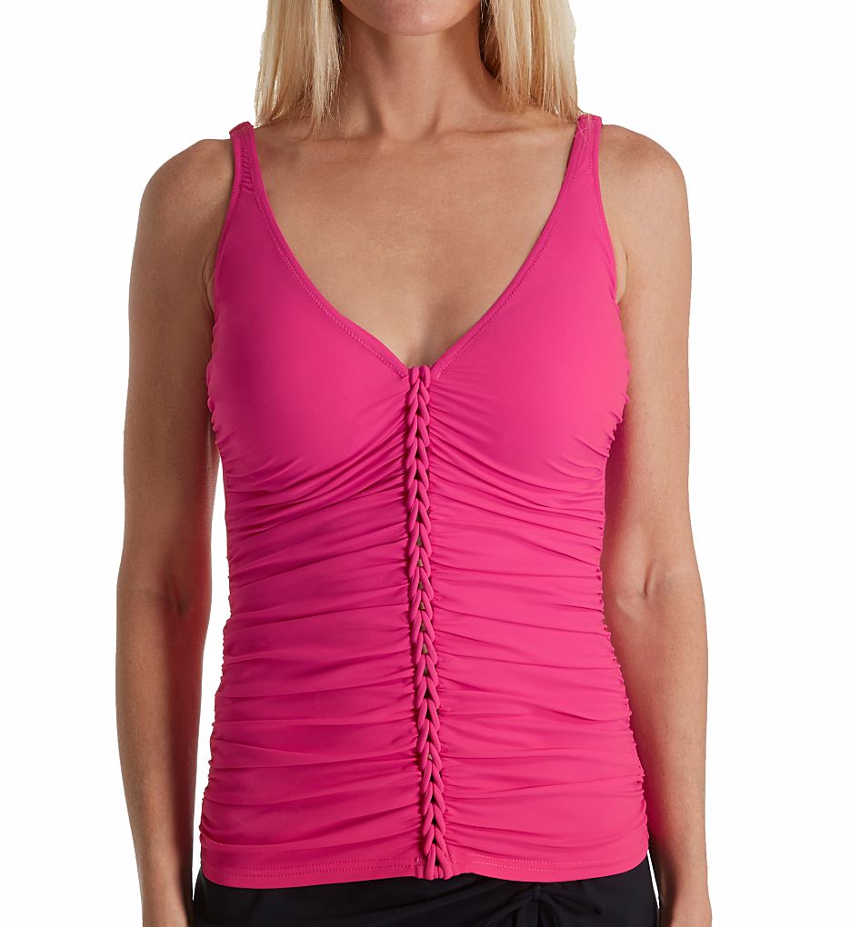  Waterfall D-Cup Underwire Tankini Swim Top