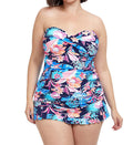  Plus Size Bohemian Gypsy Bandeau Swim Dress